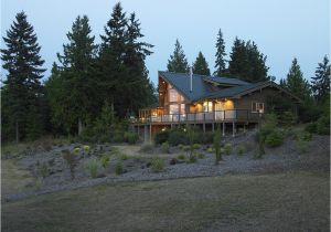 Lindal Log Home Plans View Side Of Prow On Lindal Cedar Home In Washington State