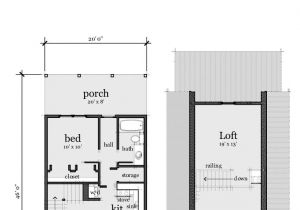 Loft Home Plans Narrow Lot Home Plan 67535 total Living area 860 Sq Ft