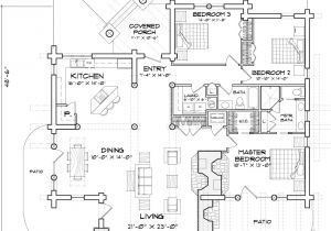 Log Home Floor Plans Caribou Log Home Floor Plan by Precision Craft
