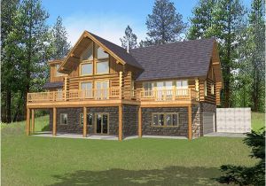 Log Home Floor Plans with Garage and Basement Marvin Peak Log Home Plan 088d 0050 House Plans and More