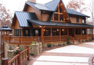 Log Home Plans with Walkout Basement Rustic House Plans with Wrap Around Porches Click Here