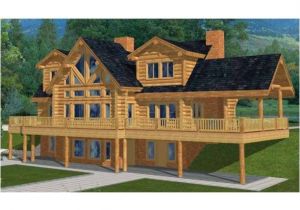 Log Homes with Basement Floor Plans Two Story House Plan with Walkout Basement Log House