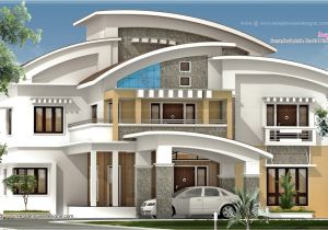 Luxary Home Plans 3750 Square Feet Luxury Villa Exterior Kerala Home
