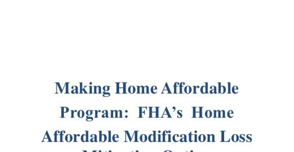 Making Home Affordable Plan Making Home Affordable Parrilla