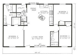 Manufactured Home Floor Plans 3 Bedroom 2 Bath 2 Bedroom 2 Bath Open Floor Plans Gurus Floor