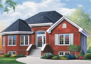 Masonry Home Plans Brick Ranch House with Bay Window Ranch House Plans with