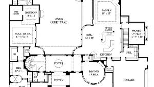 Mediterranean Courtyard Home Plans Home Plans Homepw12595 6 626 Square Feet 5 Bedroom 5