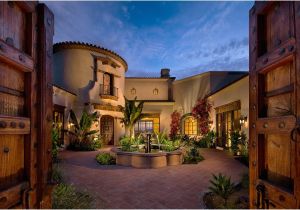 Mediterranean Home Plans with Courtyards Entry Courtyard Mediterranean Exterior Phoenix by