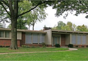 Mid Century Modern Ranch Home Plan Mid Century Modern Ranch House Plans Brick Modern House