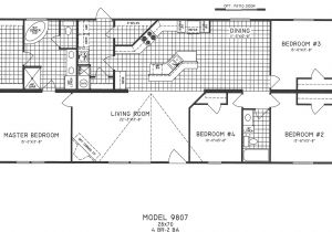 Mobile Home Floor Plans 4 Bedroom Floor Plan C 9807 Hawks Homes Manufactured