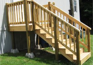 Mobile Home Stairs Plans Distinct Mobile Home Porch with Wodoen Stair Entrance Decor
