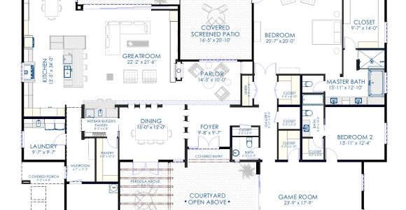 Moden House Plans Contemporary Courtyard House Plan 61custom Modern