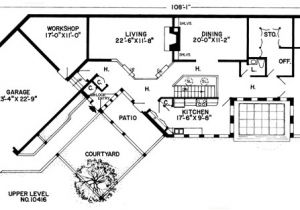 Modern Berm House Plans First Floor Plan Of Contemporary Earth Sheltered S Retro