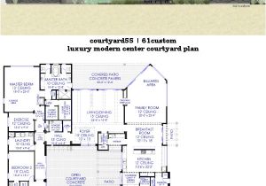 Modern Courtyard Home Plans Luxury Modern Courtyard House Plan 61custom