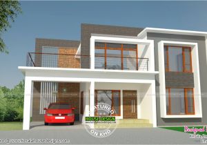 Modern Flat Roof Home Plans Modern Flat Roof Residence with Plan Kerala Home Design