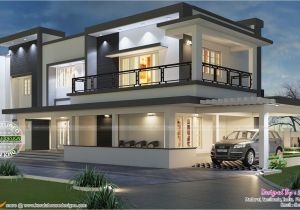 Modern Home Plans Free Modern Flat Roof House In Tamilnadu House Elevation