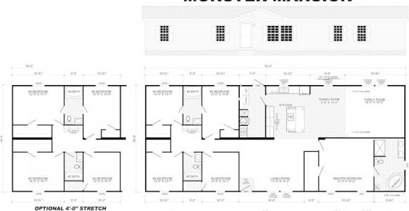 Monster Mansion Mobile Home Floor Plan Live Oak Homes Floor Plans