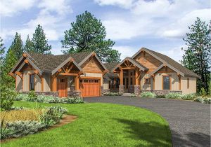 Mountain Home Plans Mountain Craftsman with One Level Living 23705jd