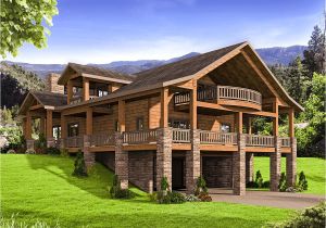 Mountain House Plans with Wrap Around Porch Mountain House Plan with Huge Wrap Around Porch 35544gh