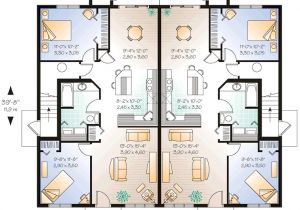 Multi Family Home Floor Plans Multi Family Plan 64825 at Familyhomeplans Com Multi Family Home Floor Plans Multi Family Plan 64825 at Familyhomeplans Com