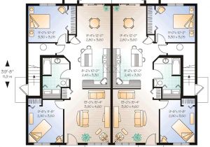 Multi Family Home Floor Plans Multi Family Plan 64825 at Familyhomeplans Com