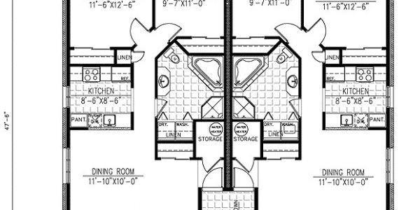 Multi Family Home Floor Plans Six Plex Multi Family Home Plan 90146pd 1st Floor