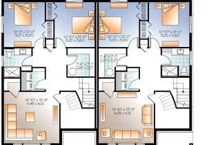 Multi Family Homes Floor Plans Sleek Modern Multi Family House Plan 22330dr Cad