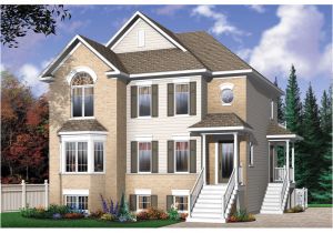 Multifamily Home Plans Geary Place Triplex townhouse Plan 032d 0383 House Plans