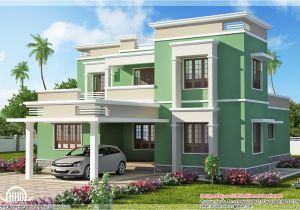 My Home Plans India Indian Flat Roof Villa In 2305 Sq Feet Kerala Home