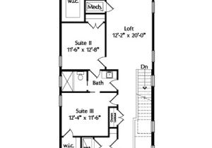 Narrow Homes Floor Plans Narrow Lot Mediterranean House Plan 42823mj