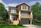 Narrow House Plans with Garage Underneath Narrow Craftsman with Drive Under Garage 23270jd