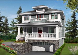 Narrow House Plans with Garage Underneath Two Story House Plans with Balconies and Underground
