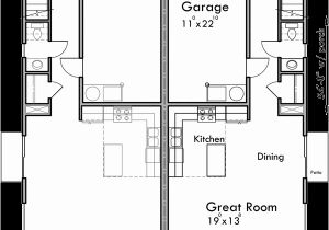 Narrow Lot Home Plans with Rear Garage Narrow Lot Duplex House Plans with Rear Garage D 608