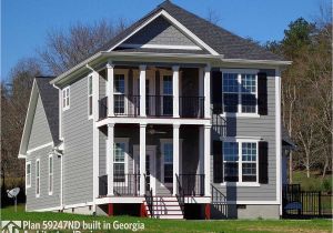 Narrow Lot Homes Plans Narrow Lot Traditional House Plan 59247nd