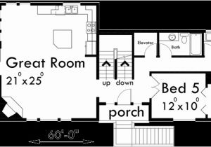Narrow Lot House Plans with Side Garage Sloping Lot House Plans House Plans with Side Garage
