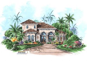 Narrow Lot Mediterranean House Plans Mediterranean House Plan Coastal Mediterranean Floor Plan