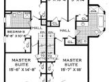 Narrow Lot Multi Family House Plans Three Bedroom Duplex Home Design