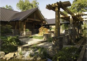 Natural Home Plans Rustic Cabin Style House with Stone Decoration