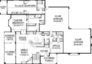 New Home Plans with Mother In Law Quarters Plan 9517rw In Law Quarters A Plus Craftsman Pantry