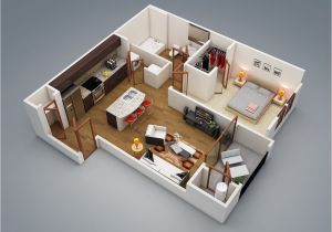 One Bedroom Home Plans 1 Bedroom Apartment House Plans