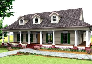 One Level Home Plans with Porches Country Style House Plan 3 Beds 2 5 Baths 2123 Sq Ft