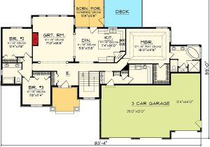 One Level House Plans with 3 Car Garage Craftsman Ranch with 3 Car Garage 89868ah One Level House Plans with 3 Car Garage Craftsman Ranch with 3 Car Garage 89868ah