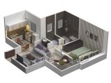 One Room Home Plans 25 One Bedroom House Apartment Plans