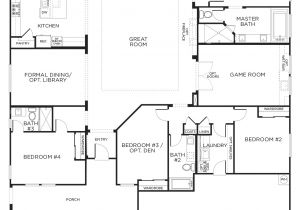 One Story Home Plan Love This Layout with Extra Rooms Single Story Floor