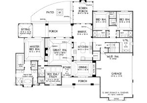 One Story Home Plans Open Floor Plans for Single Story French Country Homes