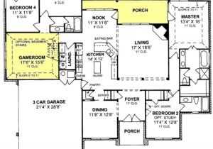 One Story House Plans with 3 Car Garage 655799 1 Story Traditional 4 Bedroom 3 Bath Plan with 3