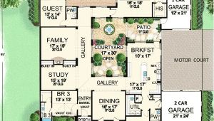 One Story House Plans with Center Courtyard Plan W36118tx Central Courtyard Dream Home E