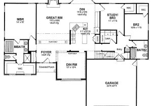 One Story Ranch Style Home Floor Plans Traditional House Plans One Story Cottage House Plans