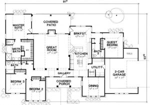 One Story Retirement House Plans Single Story House Plans with Guest Quarters Homeca