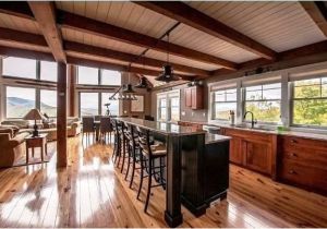 Open Beam House Plans An Open Floor Plan In A Post and Beam Mountain Style